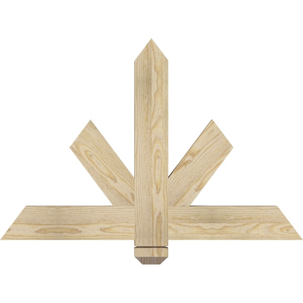 Ekena Millwork Kennewick Rough Sawn Timber Gable Bracket, Douglas Fir, 36"W x 24"H x 2"D x 4"F, 16/12 Pitch GBW036X24X0204KEN00RDF - main